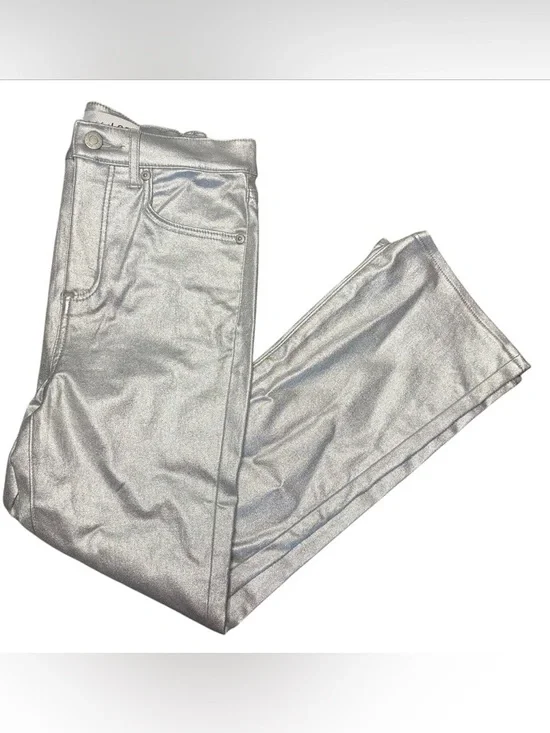 LOFT Metallic Silver Slim Jeans - Picture 1 of 12
